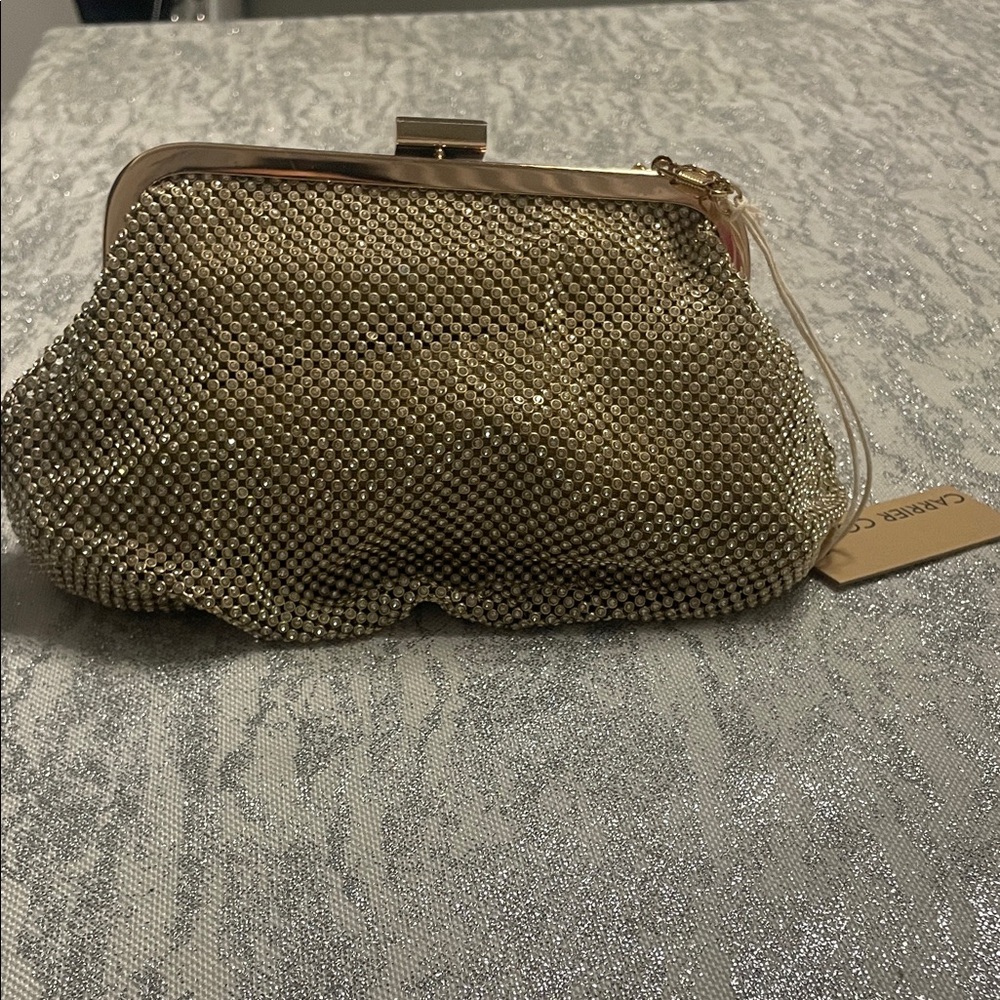 Charming Charlie Metallic Gold Clutch
